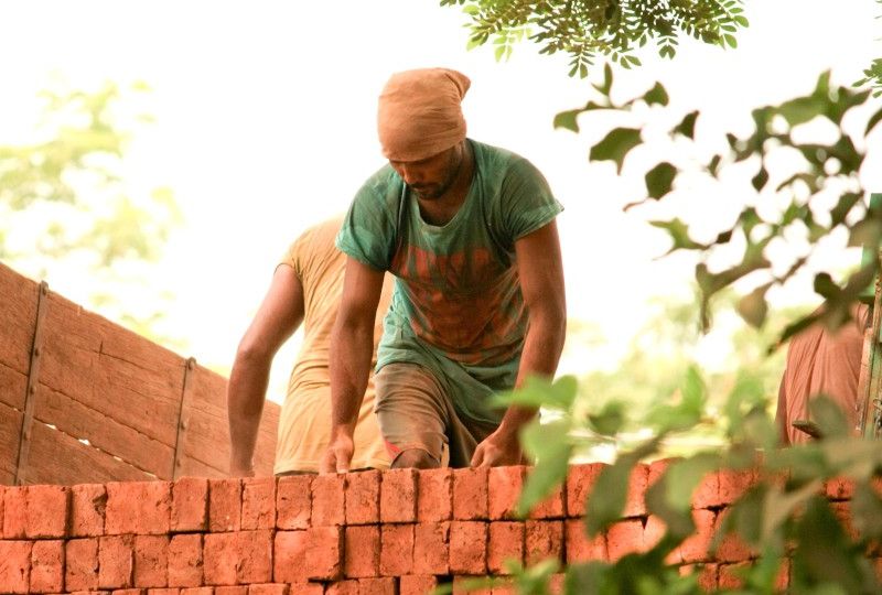 indian, labourer, bricks, factory