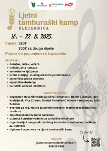 Ljetni tamburaški kamp na Požeškom vodiču